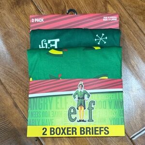 NWT Size XL ELF Festive Green Boxer Briefs Set